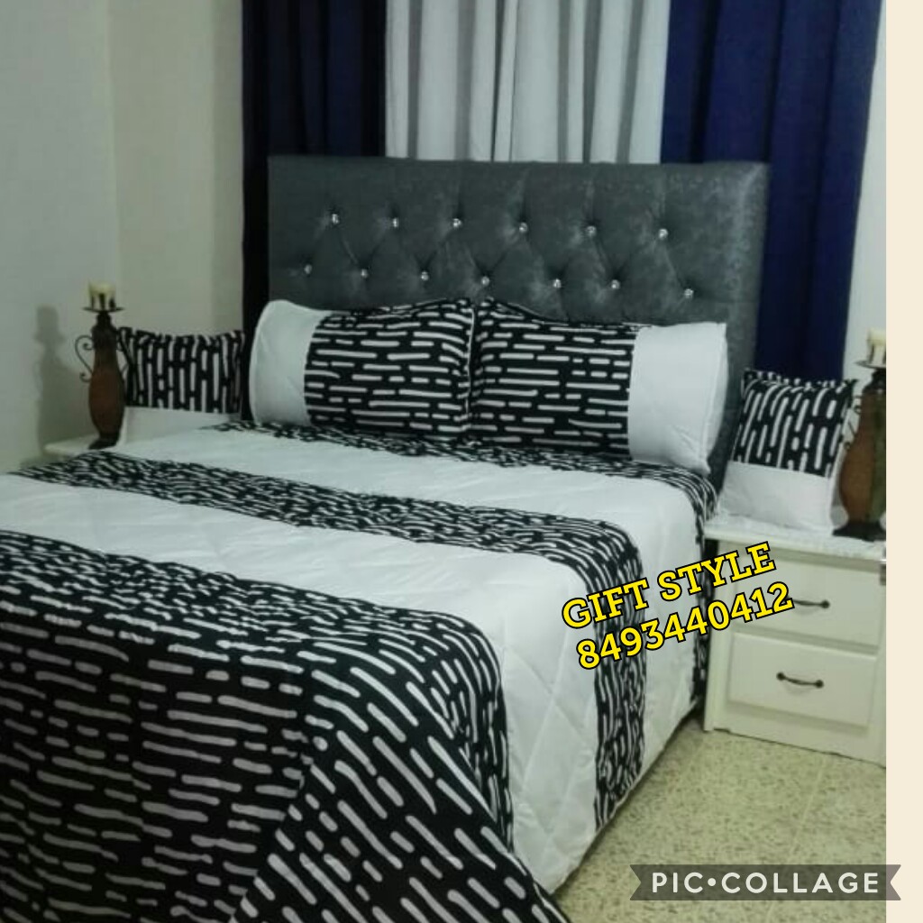 COLCHA REVERSIBLE DE 5 PIEZAS 1 COLCHA REVERSIBLE 2 FUNDAS DE COJINES 2 FUNDAS DE ALMOHADAS 